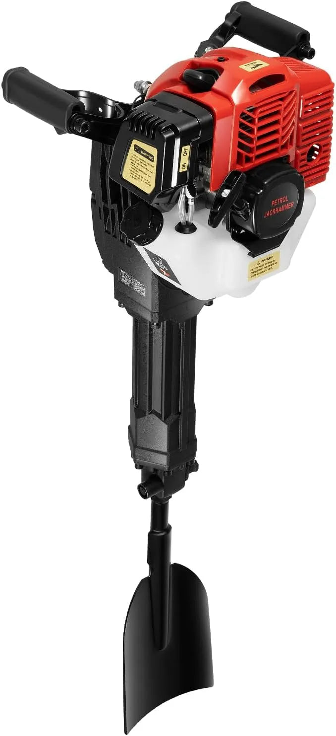 Tondeuse, Râteau à essence 2 temps, puissance 1900 W, bidon d'essence 52 cc, tarière portable avec pelle