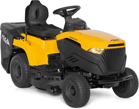 Stiga Estate 384 M Tracteur de Jardin à Essence, Moteur St 400 414cc, Plateau de Coupe 84cm, bac de ramassage 200L