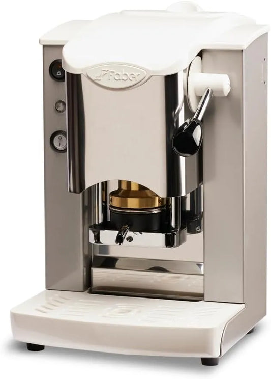 Faber machine à café ESE 44, 44 mm, COFFEE MACHINES, à dosettes mm, Modèle Slot Inox, Presse-dosette en laiton réglable, finition grise