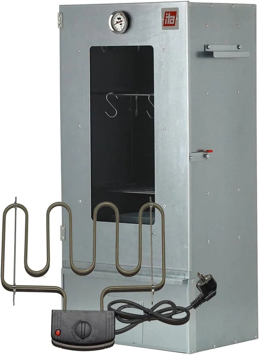 Fumoir 7000 ITA, électrique 81x28x40 cm, Four à fumer professionnel avec thermomètre, Métal galvanisé, Anticorrosif, Durable, poisson, fromage