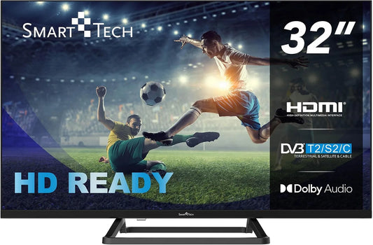 Modèle TV HD LED 32 Pouces 32HN01V3 H.265 3xHDMI Smart Tech, largeur 80cm, 2xUSB, Triple Tuner Dolby Audio