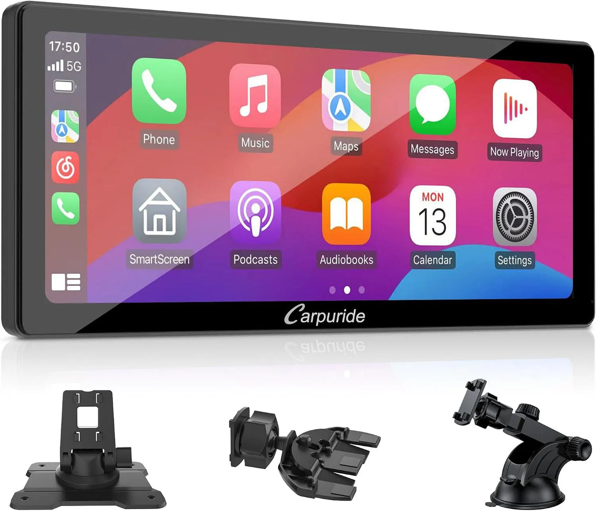 Pro avec Transmission Bluetooth sans Fil W103 1080P Carpuride, avec 3 Supports, écran Tactile 10,3 Pouces, Mirror Link, GPS, Siri, FM