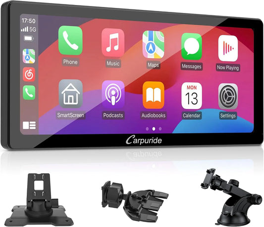 Pro avec Transmission Bluetooth sans Fil W103 1080P Carpuride, avec 3 Supports, écran Tactile 10,3 Pouces, Mirror Link, GPS, Siri, FM