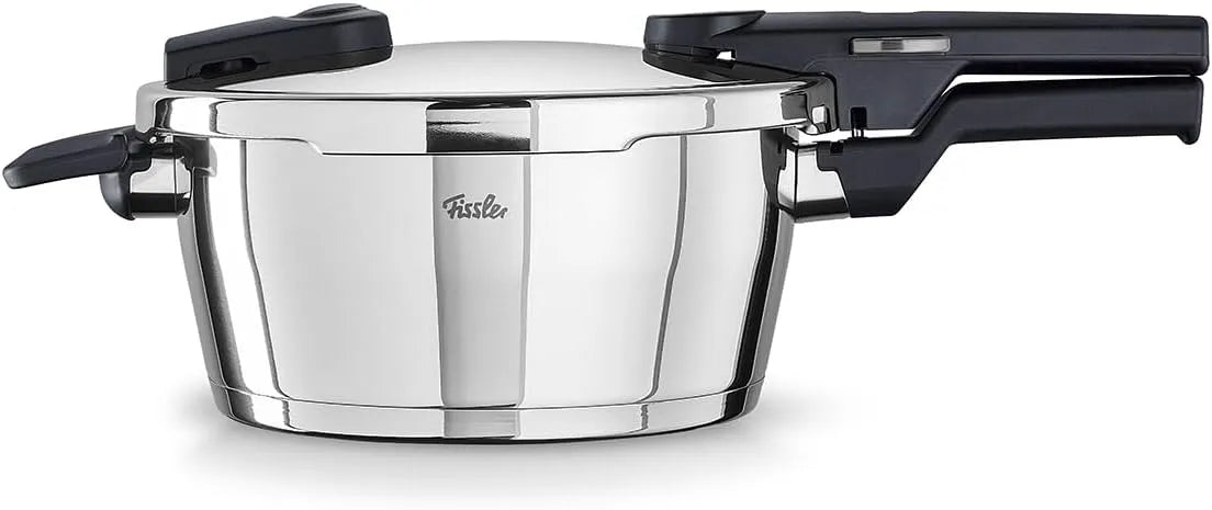 Autocuiseur Fissler Vitaquick, largeur 22 cm, Fabrication En Allemagne, finition argentéeé, capacité 3,5 l, 2 Niveaux De Cuisson, Compatible Induction