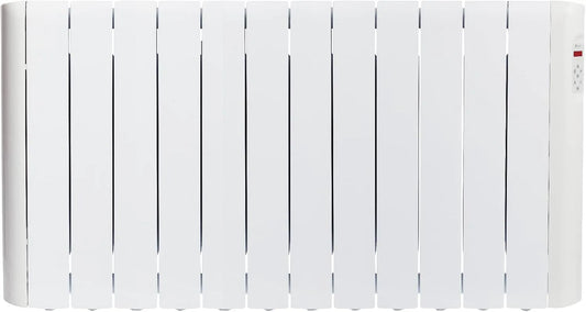 Radiateur RCE12S 1-6h/jour Haverland, design compact, finition blanche, électrique à inertie fluide caloporteur 1800 W, 21-29 m²