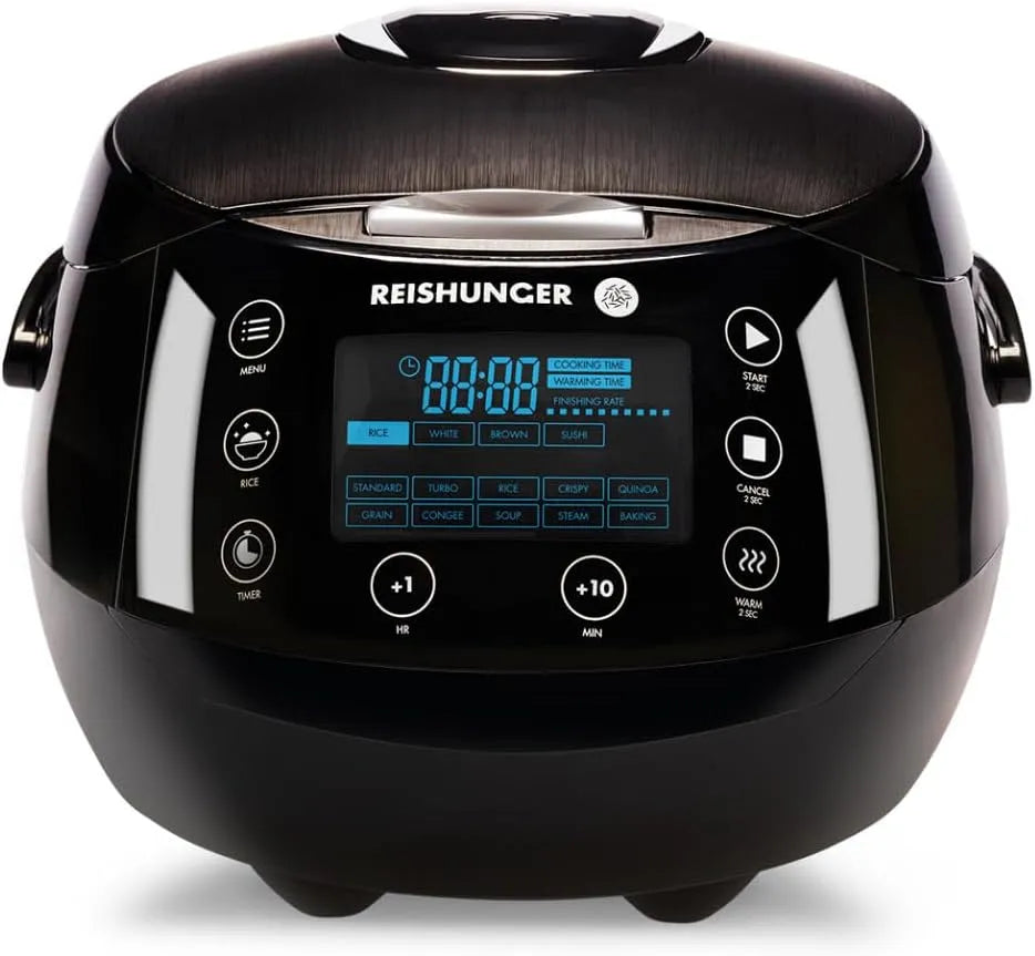 Cuiseur vapeur, capacité 1.5 l jusqu'à 8 personnes, 12 programmes, technologie 7 phases, REISHUNGER Cuiseur riz, rice cooker, Robot cuiseur