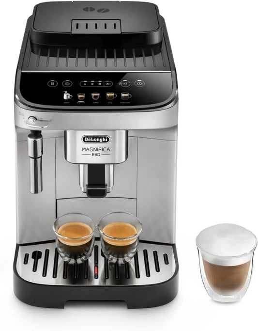 De'Longhi machine à café ECAM292.33.SB, Magnifica Evo, et Cappucino avec Broyeur à Grains, Exclusif Amazon, finition argenté