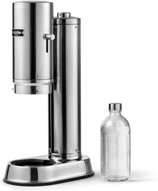 Pro Aarke Carbonator, Machine à Soda avec Bouteille en Verre, Finition Acier