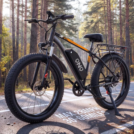 Vélo électrique VTT 26, Batterie 48 V 15 Ah, autonomie jusqu'à 40-80 km, Shimano 7 niveaux de vitesse, pour Adultes, Pouces Pneus Gras