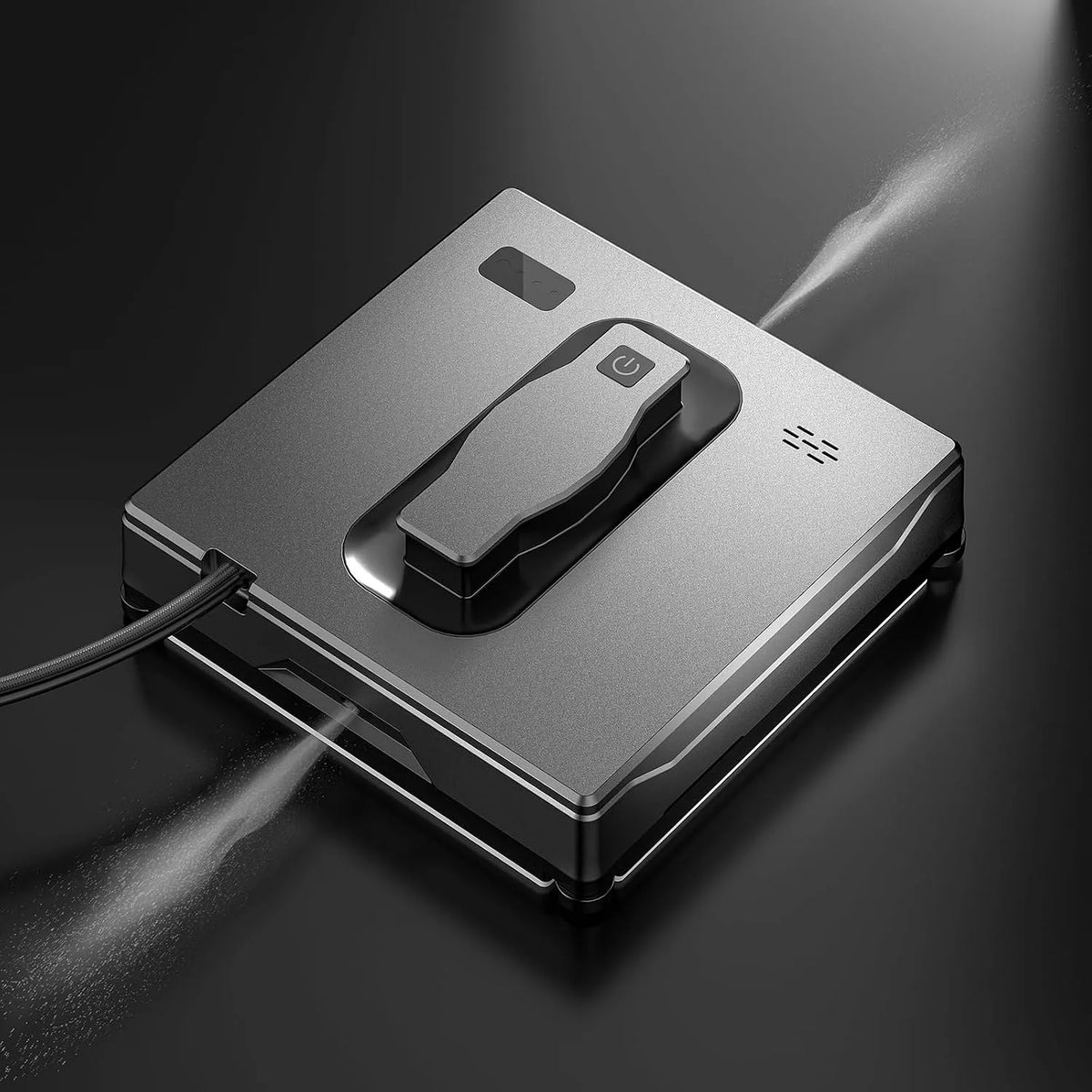 Robot Nettoyeur, de Vitres Intelligent à Double Spray avec 3 Modes de Chemin, finition grise