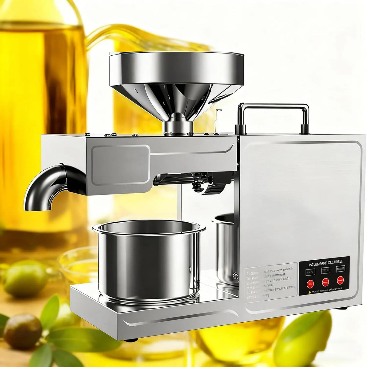 Presse à huile, en acier inoxydable, Électrique, Extracteur D'huile Automatique, pour noix, Cacahuètes, Presse Froide Et Chaude