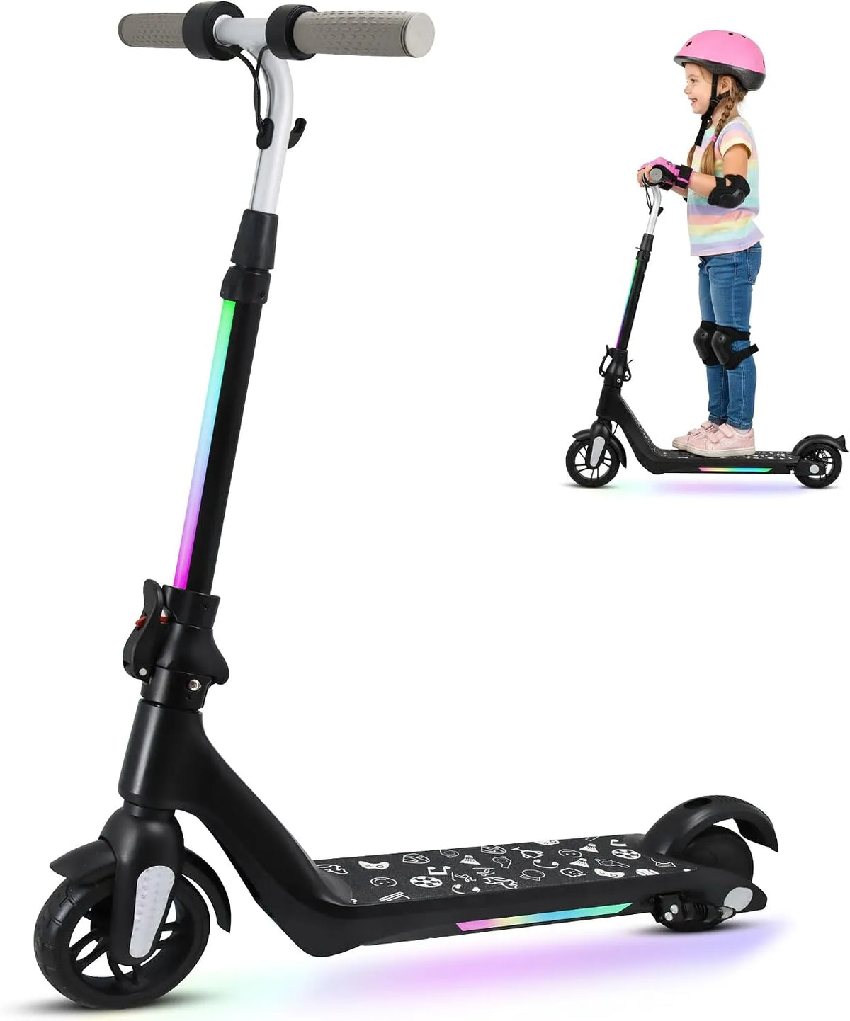 Modèle Max15km Max15km 1.2-1.6m Max15km/h Trottinette Electrique, Charge Max 50 Kg, Vitesses Max15km, Autonomie 8 km, Enfant