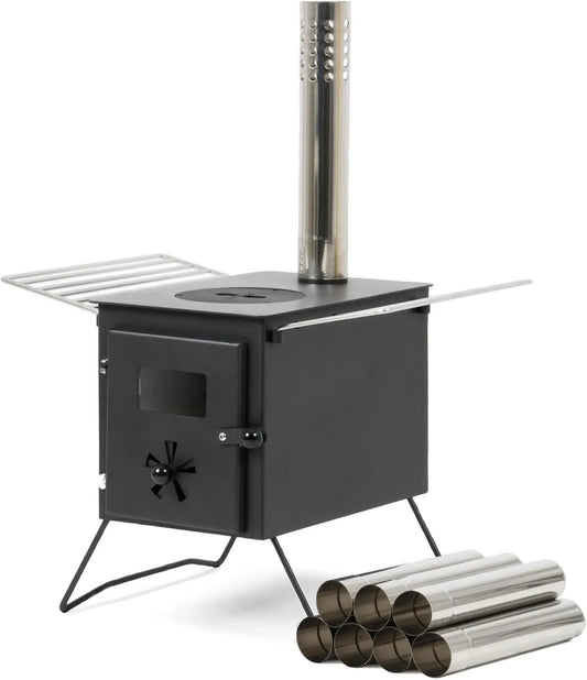 Poêle à bois, l'extérieur, dimensions 54 x 40 x 259,5 cm, CampFeuer Poêle de tente, au format au format portable pour le camping