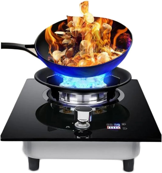 Table de cuisson, brûleur 5,2 kW pour comptoir de cuisine à domicile, à gaz minuterie intégrée indépendante et protection anti-flamme