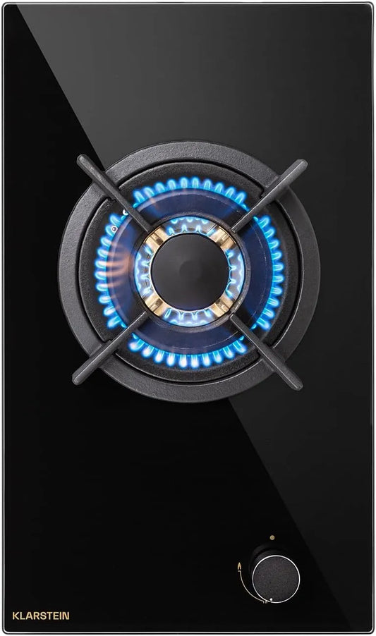 Table de cuisson Klarstein, Plaque de Cuisson avec 1 Brûleur en Acier Inoxydable, puissance 3400W, à Gaz
