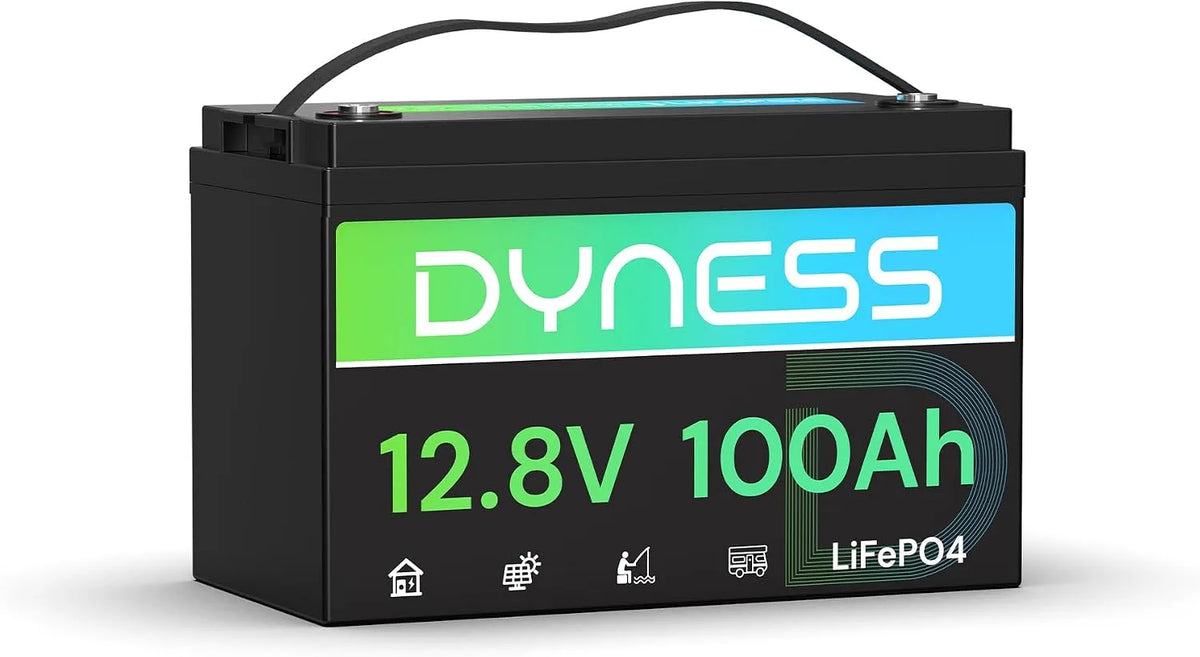 LiFePO4 Batterie Lithium, tension 12V 100 Ah avec Protection 100A BMS et Max 15000 Cycles, Camping-Car pour kit Panneau Solaire, Caravane, Bateaux