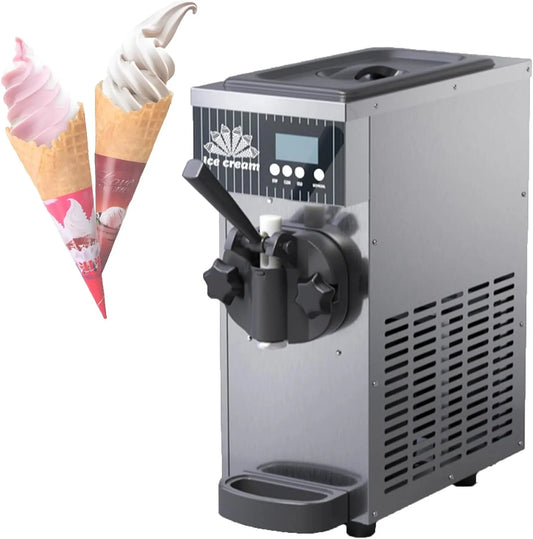 Machine à glace, rendement de 4 à 5 kg, à l'italienne, de comptoir professionnelle, écran LCD, nettoyage automatique