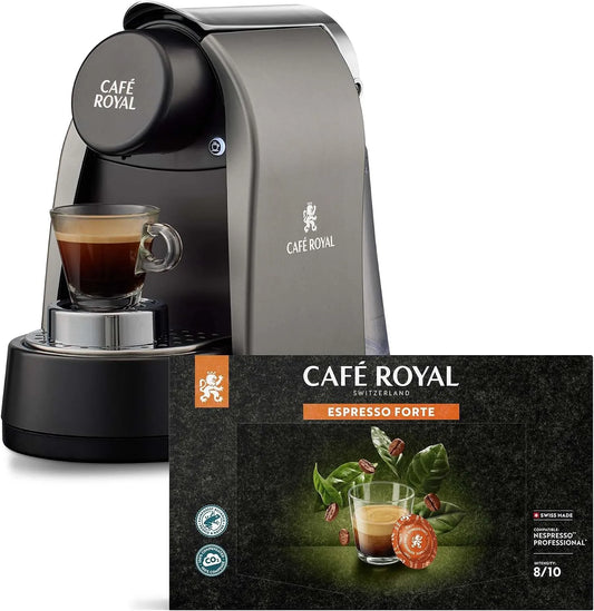 Nespresso machine à café, avec les Capsules de café * Professional + 1 Boite de 50 Dosettes Pro d'Espresso Forte Offerte, CRpro 100 compatible