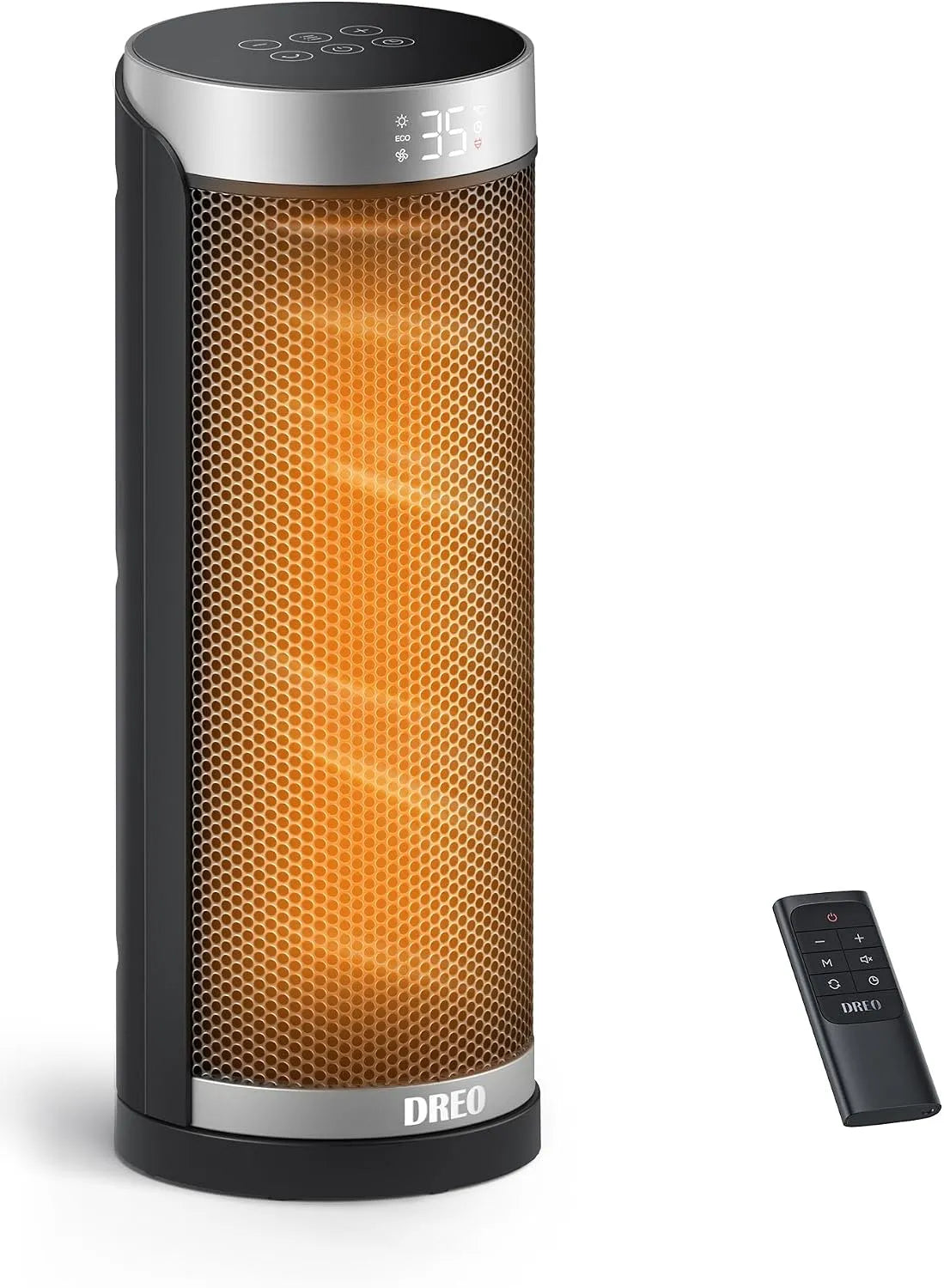 Radiateur 12h, Dreo Chauffage Électrique 2000W, Céramique Silencieux avec Oscillation 70° et Télécommande, 3 Modes, 3 niveaux de vitesse