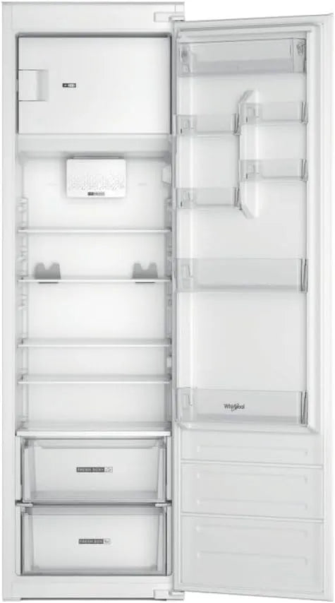 Whirlpool réfrigérateur WHSD184011B1, 30 dB, H 177 cm, capacité 285 litres, combiné, classe énergétique E, encastré, monoporte, porte réversible