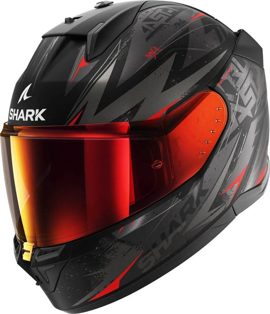 Shark casque moto D-SKWAL 3, Moto intégral Blast-R Mat finition noire, finition grise