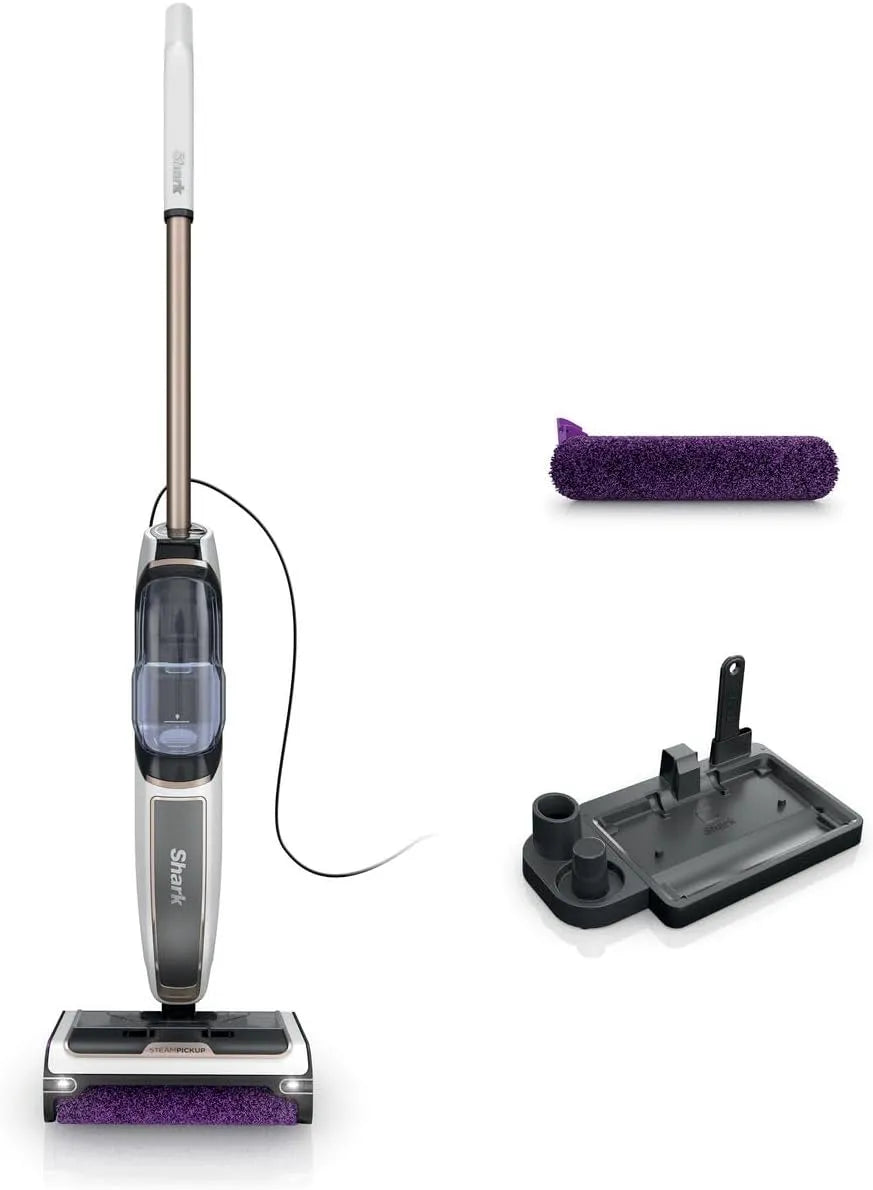 Shark SteamPickUp Balai vapeur 3 en 1 pour sols durs, capacité de 420 ml, nettoie et sépare les déchets humides et secs, base