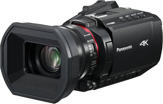 Panasonic modèle X1200 60p 10bit, Qualité vidéo 4K Interne, Grand Angle 25mm, Ecran Tactile orientable, finition noire, Caméscope Semi-Pro 4K, USB-C