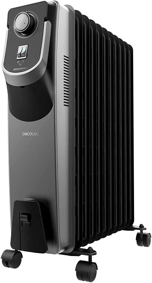 Cecotec radiateur 11000 Black.11, puissance 2500 W, Thermostat ajustable avec trois niveaux de puissance, Systèmes de sécurité, 28 m², Ramasse-câbles