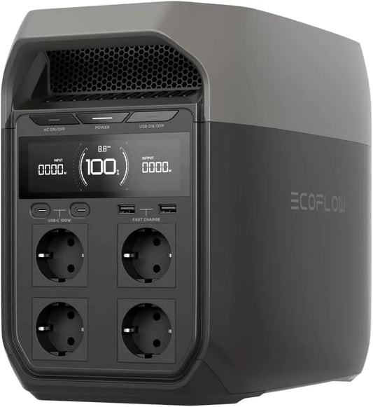 Station électrique portable 1024, générateur solaire pour camping, extensible jusqu'à 5 kWh, cellules LFP, portable EF EcoFlow DELTA 3, Wh de capacité