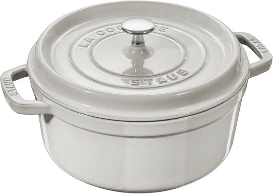 Cocotte STAUB, largeur 24 cm, Ronde Truffe Blanche, Taille