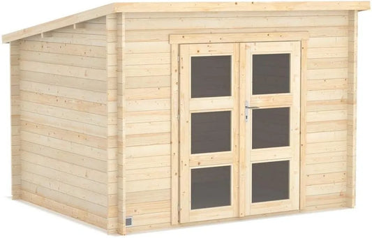 Abri de jardin, dimensions 0 x 302 x 218 cm, 6m² en Bois, Bois Juno Modern, Cerland