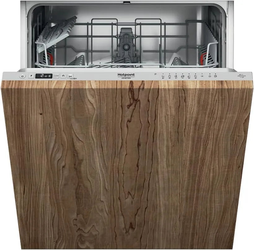 Hotpoint lave-vaisselle H2IHD524A, Tout Intégrable 60 cm, Silencieux 44 dB, 14 Couverts, Classe Énergétique E, Moteur Inverter, Programme Eco