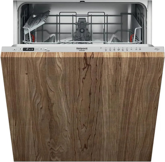 Hotpoint lave-vaisselle H2IHD524A, Tout Intégrable 60 cm, Silencieux 44 dB, 14 Couverts, Classe Énergétique E, Moteur Inverter, Programme Eco