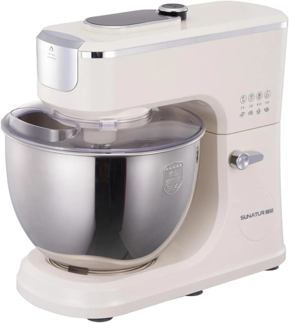 Minuterie Mélangeur Vertical, puissance 2000W, 8L Capacité, 11 niveaux de vitesse Régul. Intell., 5 Fonctions Préconfig., 6 Ventouses Points