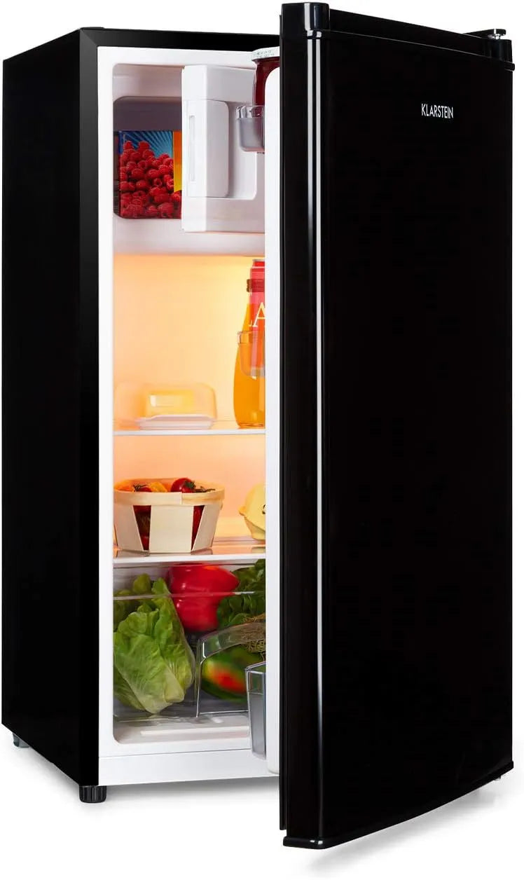 Klarstein réfrigérateur, 2 clayettes en verre, Cool Cousin, Combiné congélateur, capacité 80 L:69 L et 11 L congélateur 3 étoiles, bac à légumes