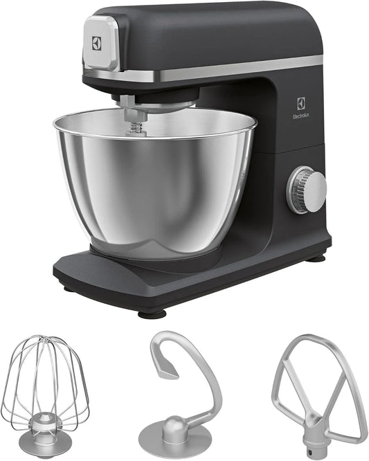 Electrolux robot pâtissier E5KM1-4BPT, Orbital Create 5, puissance 1200 W, 6 niveaux de vitesse Robot Pétrin avec crochet pétrisseur, Noire
