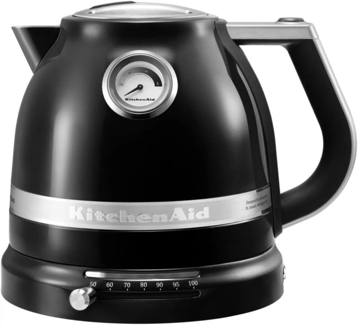 KitchenAid bouilloire électrique, capacité 1,5 L, Artisan, Température Réglable, finition noire Onyx