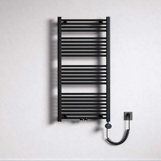 Radiateur Mai & Mai, avec Résistance Chauffante 600W, de Salle de Bain Electrique 120x60cm finition grise finition noire Sèche-Serviettes
