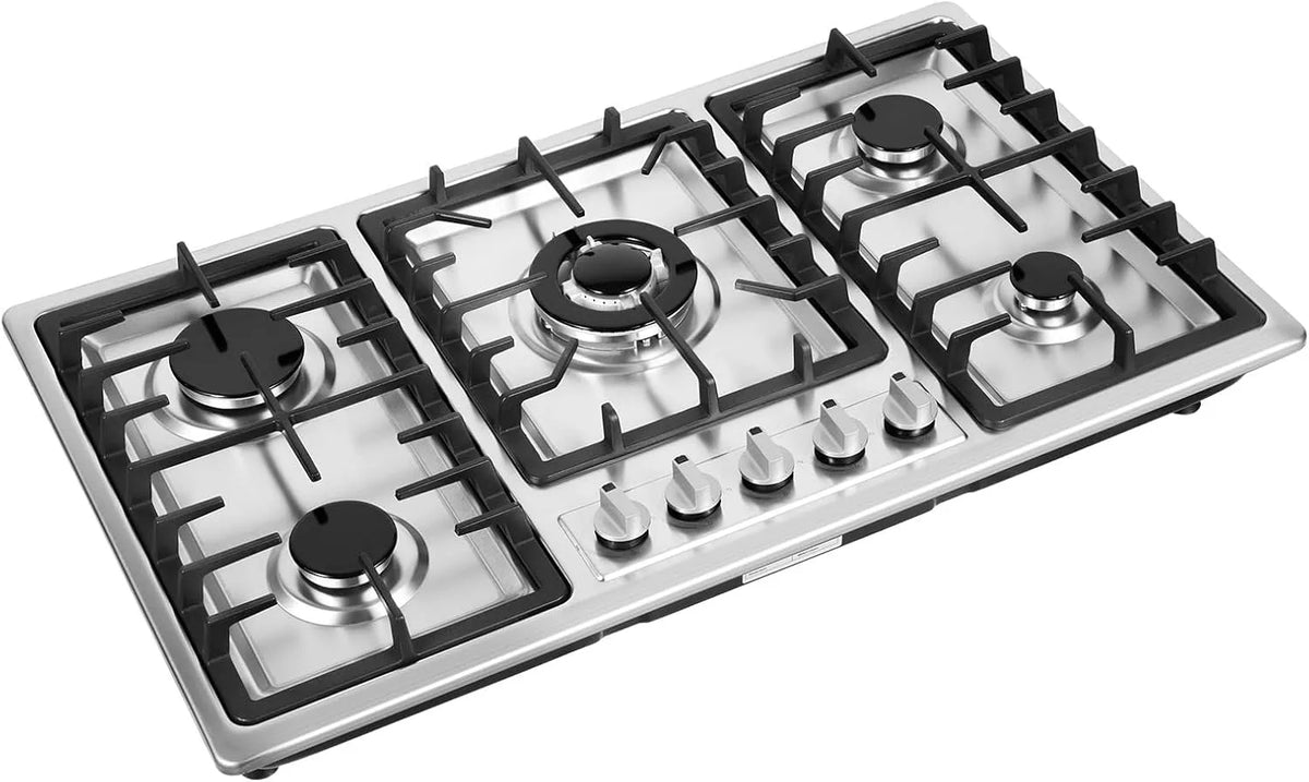 Plaque de cuisson, dimensions 86 x 51 x 8 cm, Cuisinière à gaz 3 kW 2,75 kW 1,75 kW 1,75 kW 1 kW avec 1 cuisinière à gaz, de cuisson à gaz 5 feux