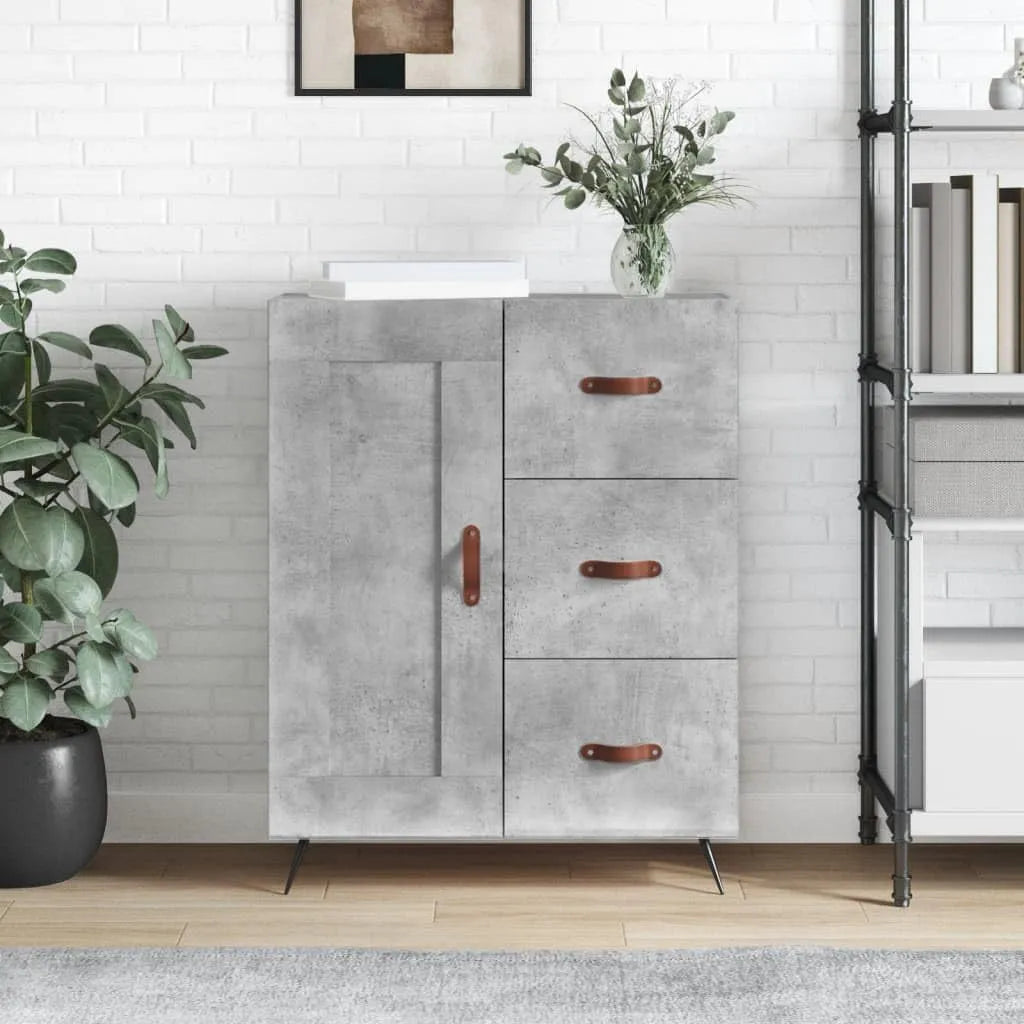Armoire de jardin, dimensions 69,5 x 34 x 90 cm, en matériau dérivé du bois, finition grise béton