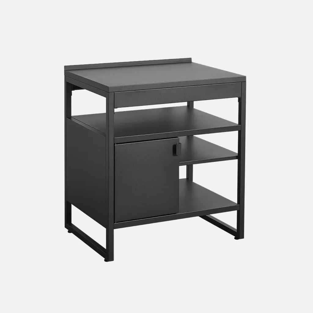 Modèle L80cm sweeek, Cuisine extérieure Acier 1 Porte 3 étagères finition noire, Kea