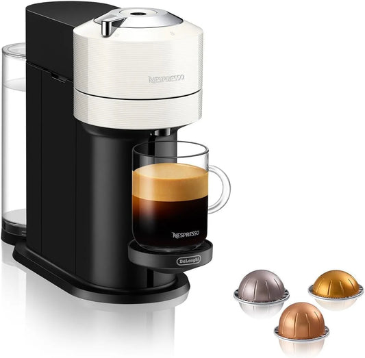 Nespresso Delonghi machine à café, Vertuo Next finition blanche, capacité 1.1L