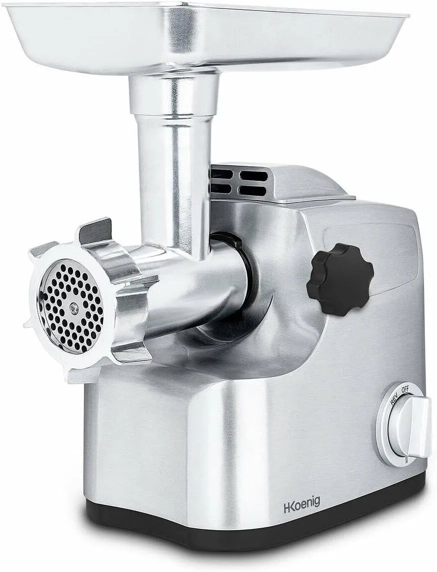 À Viande Electrique Professionnel Puissant WMG800 H.Koenig Hachoir, Jusqu'à 2kg, 2 niveaux de vitesse, 2kg/min, 2 niveaux de vitesse, puissance 1800W