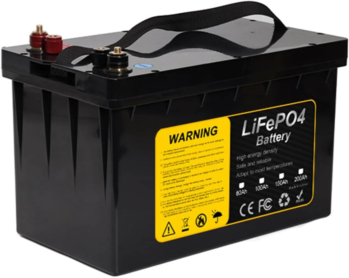 Modèle Rechargeable LiFePO4 Batterie, 80ah, 150ah, au Lithium, pour Bateau Solaire, avec BMS, Rechargeable 12V, 100ah, 200ah