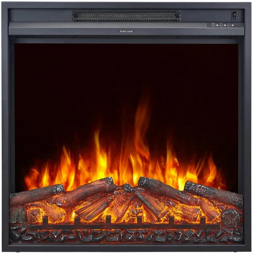 Modèle électrique à Encastrer 2XL CHEMIN'ARTE Insert, Chauffage 2000W avec Thermostat électronique- Conçu en France, LEDs, Oxford 71x15x74cm