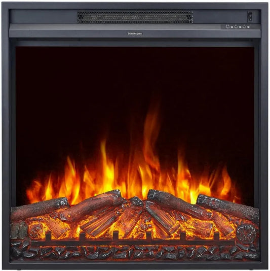 Modèle électrique à Encastrer 2XL CHEMIN'ARTE Insert, Chauffage 2000W avec Thermostat électronique- Conçu en France, LEDs, Oxford 71x15x74cm