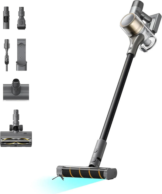 Dreame aspirateur 190AW, R30 Balais sans Fil, 22 000PA, 90 Min d'Autonomie, Brosse Latérale, Nettoyage Multi-Surfaces, Éclairage de la Poussière