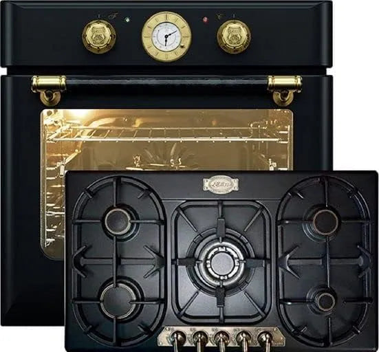 Four EH 6432 BE KG 9325, 10 fonctions+plaque de cuisson gaz 90cm, tournebroche, gaz naturel, capacité 68 L, ivoire, propane