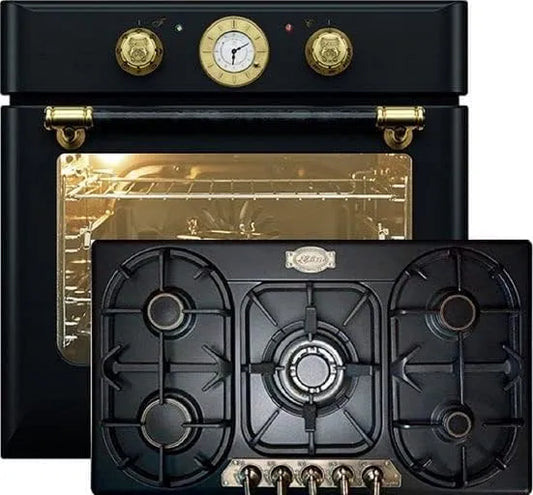 Four EH 6432 BE KG 9325, 10 fonctions+plaque de cuisson gaz 90cm, tournebroche, gaz naturel, capacité 68 L, ivoire, propane