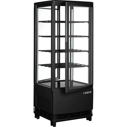 SC 100 DT Saro, capacité 98 l, 429 x 425 x 1 080 mm, 4 Grilles Réglables en Hauteur, Plage de Température de 0 à +12 °C, Vitrine Réfrigéré